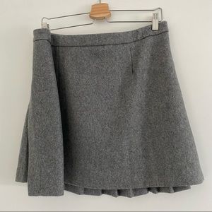 Gray Wool Skirt